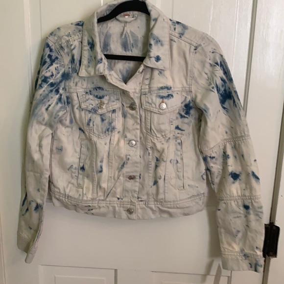 Free People Jackets & Coats Nwt Free People Jones Tie Dye Jean
